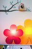 Kwiat LED Lampa solarna zewnętrzna ogrodowa przenośna 2900K Biała ciepła Ø40cm różowa 32402S różowy