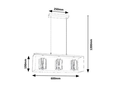 Lampa wisząca Rabalux Chadwick 72033 czarny