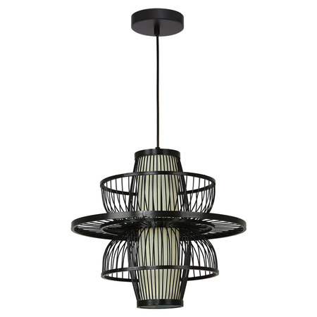 Light Prestige Rattanowa lampa wisząca Astra czarna 1xE27 LP-3110/1P BK