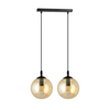 Lampa wisząca COSMO 2 BL MIODOWY Emibig 713/2 czarny/złoty