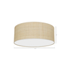 Milagro Lampa sufitowa Marshall 2xE27 Ø40cm Biały/Rattan MLP7487 BIEL / RATTAN