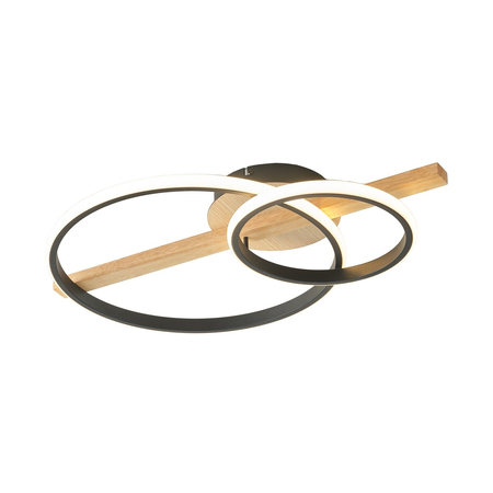 Lampa sufitowa Zuma Line MX3913-2-3BWLT ALMERIA LAMPA SUFITOWA CZARNA-DREWNO/BLACK-WOOD