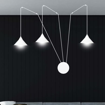 Lampa wisząca ABRAMO 3 WHITE Emibig 159/3 biały