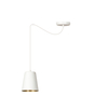 Lampa wisząca LINK 1 WHITE / GOLD Emibig 456/1 biały/złoty