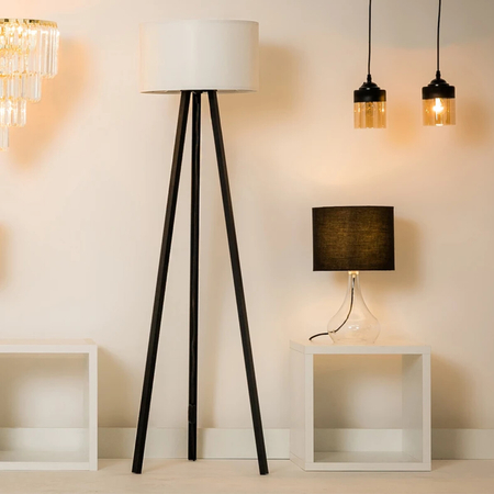 Lampa podłogowa Zuma Line ASZ.1759 PIKO LAMPA PODŁOGOWA CZARNA/BLACK-WHITE