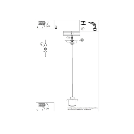 Sollux Lighting Lampa wisząca MAB beton SL.1363