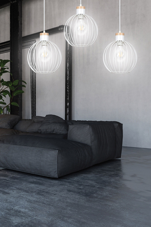 Lampa wisząca BARBADO 3 WHITE Emibig 755/3 biały