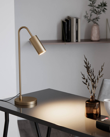 Lampa stołowa By Rydens Curve 4002580-6503 matowy złoty