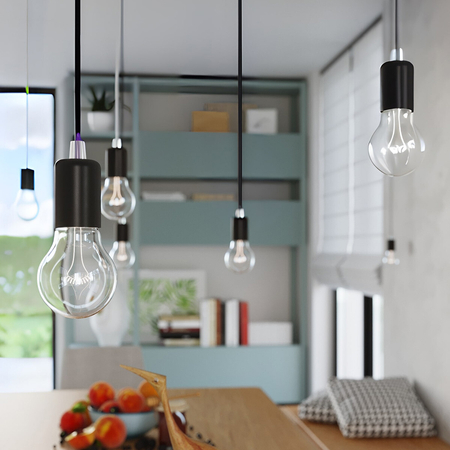 Sollux Lighting Lampa wisząca EDISON czarna SL.0152
