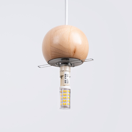 Sollux Lighting Lampa wisząca POMPELMO naturalne drewno SL.0393