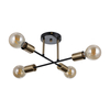 Lampa wisząca Italux PND-4052-4-BL-HBR Czarny mat, mosiądz miodowy