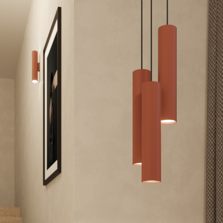 Sollux Lighting Lampa wisząca LAGOS 3P ochra czerwona SL.1492