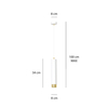 Lampa wisząca KIBO 1 WH/GOLD Emibig 642/1 biały/złoty
