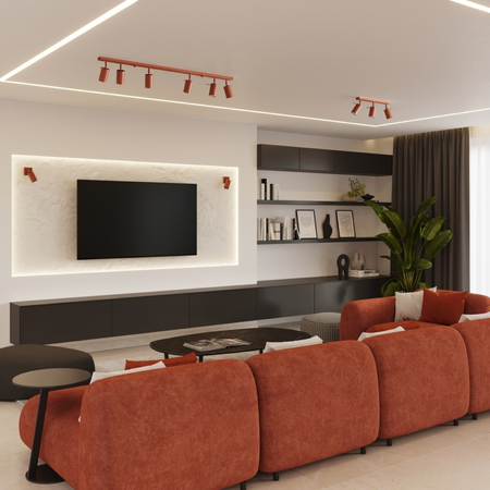 Sollux Lighting Plafon RING 6L ochra czerwona SL.1511