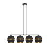 Lampa wisząca PIANO 4 Emibig 1183/4 czarny/złoty
