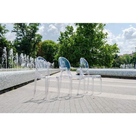 Krzesło LOUIS transparentne - poliwęglan