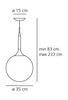 Lampa wisząca Artemide 1052010A Castore 35