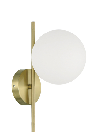 Lampa ścienna RONDO mosiądz mat 1xE27 ø15 cm