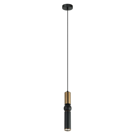 Lampa wisząca Italux Isidora PND-14290-1-BRO-BK Czarny, brąz antyczny