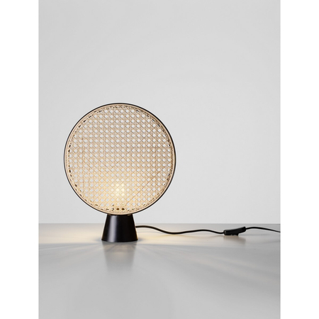Lampa stołowa Luces Exclusivas COLVERZO LE45385 drewno jasne i ciemne, czarny