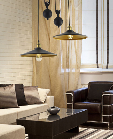 Lampa wisząca SWEDEN 2 MIRROR Azzardo AZ2476 black / gold