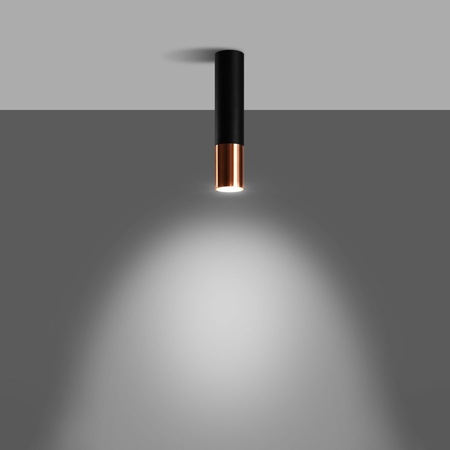 Sollux Lighting Plafon LOOPEZ czarny/złoty SL.0951