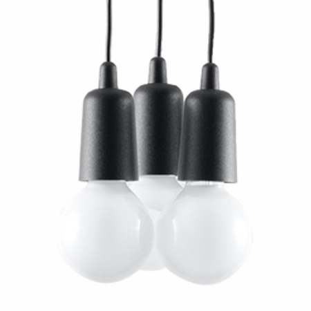 Sollux Lighting Lampa wisząca DIEGO 3 czarna SL.0573