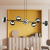 Lampa wisząca ROSSI 8 BL STRIPE Emibig 1229/8 biały/beżowy