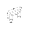 Milagro Oprawa Pipe Ring Spot Czarny 2xGU10 ML2069 CZARNY