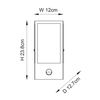 Kinkiet zewnętrzny Endon Lighting Oxford PIR 94995 czarny