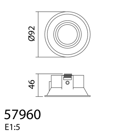 Lampa podtynkowa BENZ biały mat 1xGU10 ø92mm ruchoma bez oprawki
