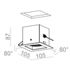 Lampa AQForm Squares 50 X 1 Recessed Biały Struktura