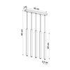 Sollux Lighting Lampa wisząca PASTELO 5L beton SL.1274