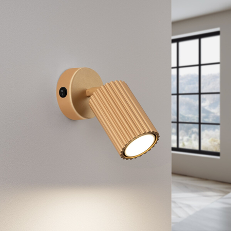 Sollux Lighting Kinkiet KARBON złoty z włącznikiem SL.1560