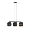 Lampa wisząca PIANO 3 Emibig 1183/3 czarny/złoty
