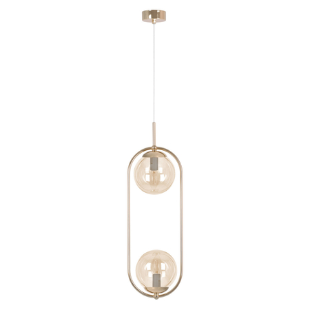 Lampa wisząca Kaja SVEN K-5397 złoty, bursztynowy