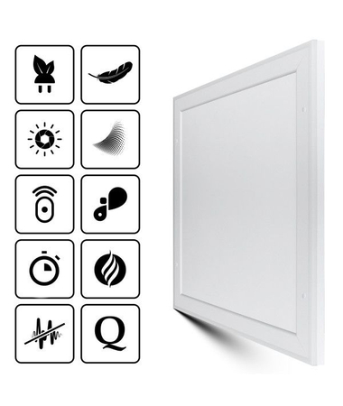 Panel grzewczy Cronos CGL-420 TP GRAFEN sufitowy z ramą LED i termostatem 420W