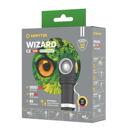 Latarka czołowa Armytek Wizard C2 White/Red warm magnet czarna