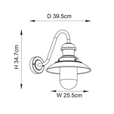 Kinkiet zewnętrzny Endon Lighting Hereford 95980 czarny