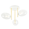 Lampa sufitowa ARGO 3 Emibig 1276/3 biały/złoty