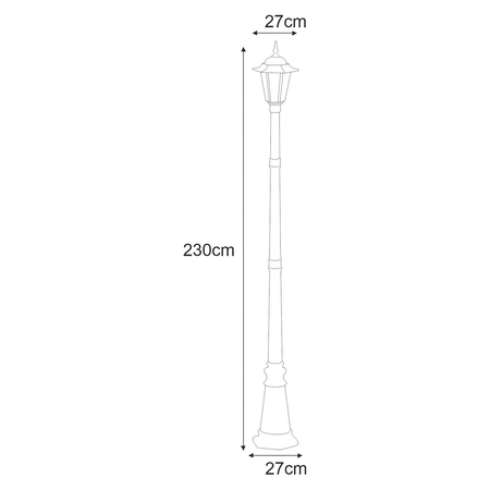 Lampa zewnętrzna STANDARD Kaja K-7064A/1 CZARNY 