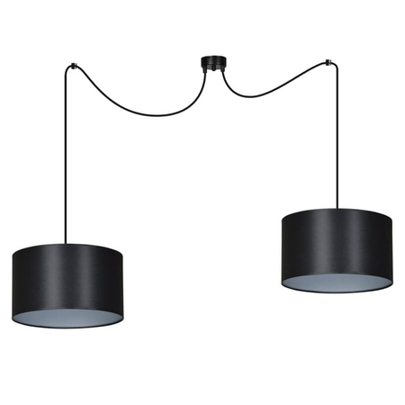 Lampa wisząca ROTO 2 BL BLACK/SILVER Emibig 185/2 czarny/srebrny