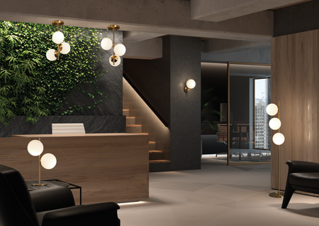 Lampa podłogowa RONDO mosiądz mat 3xE27 15cm