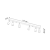 Sollux Lighting Plafon NERO 6 czarny/złoty SL.1073