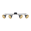 Spot Italux Savio SPL-27357-4-BK-GD Czarny mat, złoty