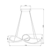 Milagro Lampa wisząca Marco Black 42W LED ML8116 CZARNY