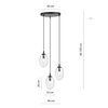 Lampa wisząca ASTRAL 3 Emibig 1265/3PREM czarny