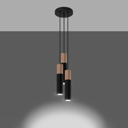 Sollux Lighting Lampa wisząca PABLO czarna SL.0632