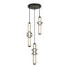 Lampa wisząca Italux PND-27372-3A-57W-BK Czarny mat