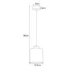 Lampa wisząca Kaja VANES K-5810 bursztynowy, beż, złoty